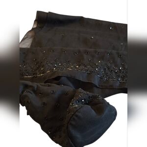 Cejon Beaded Scarf Black with Carrying Bag
